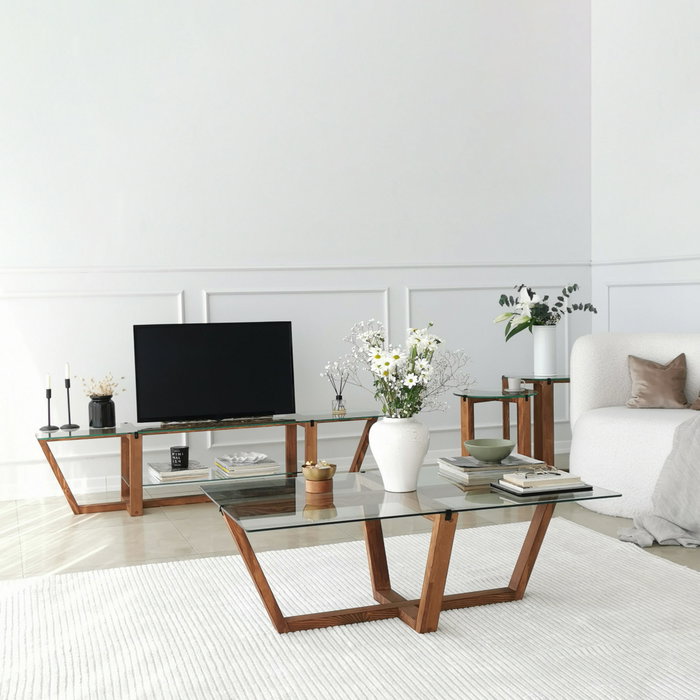 Hanah Home Soporte de TV Amalfi - Walnut Hanah Home Soporte de TV Amalfi - Walnut
